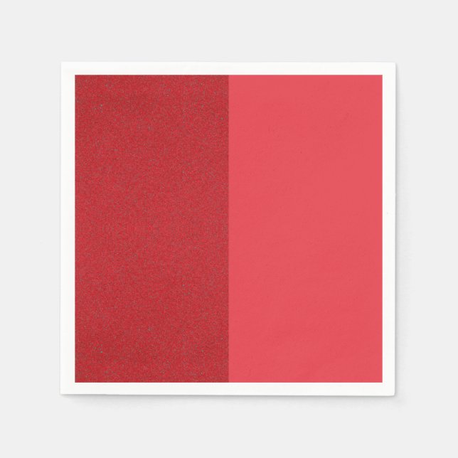 Split Tomato Red Paper Napkin - Bold Duo Design Serviette (Vorderseite)