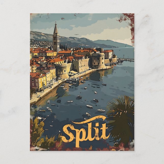 Split Vintage Postkarte (Vorderseite)