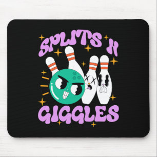 Splits in Giggles Funny Bowling Team Bowler Sports Mousepad