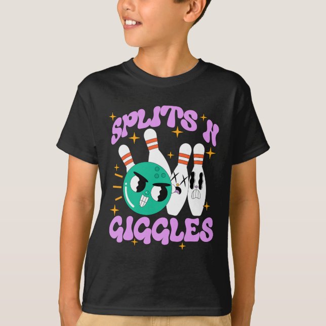 Splits in Giggles Funny Bowling Team Bowler Sports T-Shirt (Vorderseite)