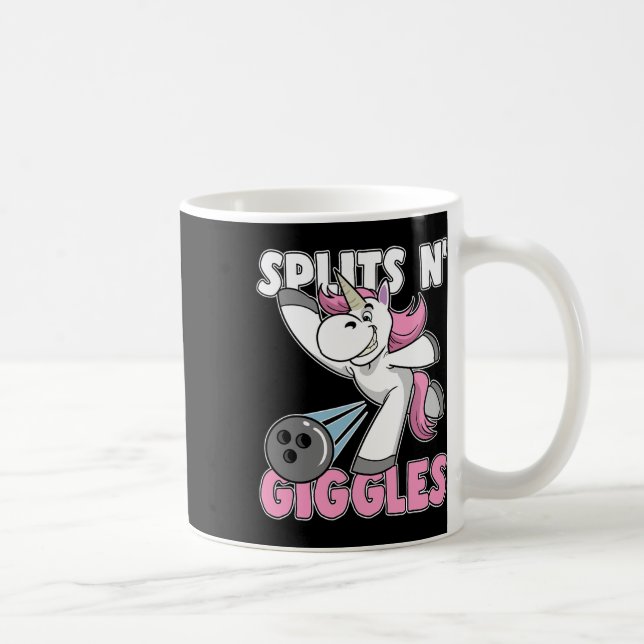 Splits N' Giggles Unicorn Bowling Bowler Kaffeetasse (Rechts)