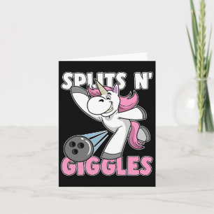 Splits N' Giggles Unicorn Bowling Bowler Karte
