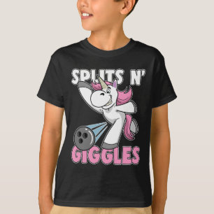 Splits N' Giggles Unicorn Bowling Bowler T-Shirt