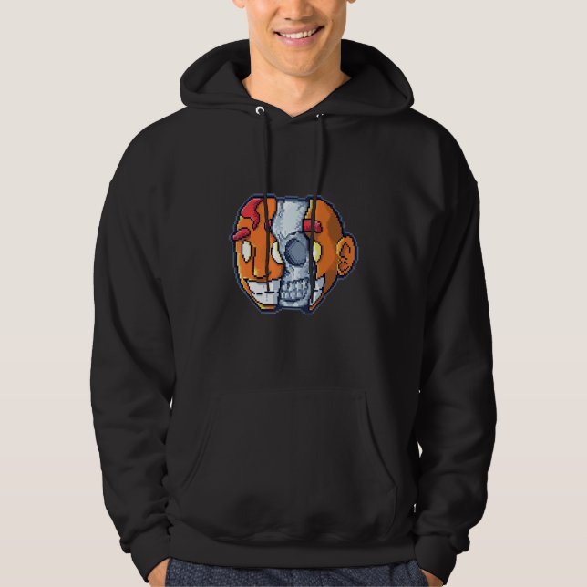 Splits Piixel Head Retro inspired with a Pixelated Hoodie (Vorderseite)