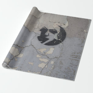 Splitter aus schwarzem und weißem Stein Geschenkpapier