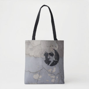 Splitter aus schwarzem und weißem Stein Tasche