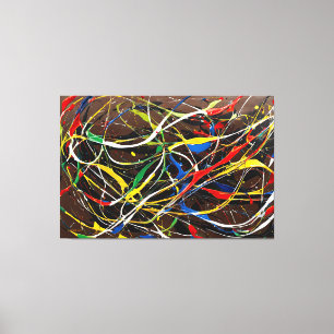 SPLT_25_0008, Action Painting Canvas Print Leinwanddruck