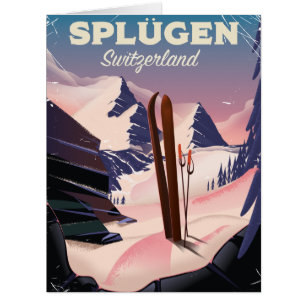 Splügen Schweiz Skiposter