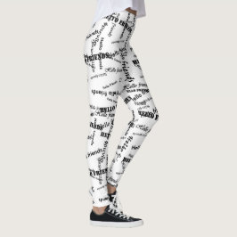 SPNP_ Text bedruckte Leggings