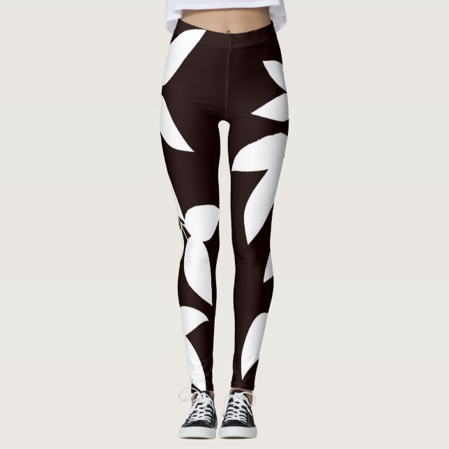 SPNP_Weiße Leggings mit Blättern (Vorderseite)