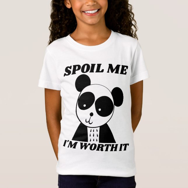 SPOIL ME PANDA BEAR MÄDCHEN T - SHIRT (Vorderseite)