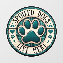 Spoiled Hunde leben hier Fensterheber Fensteraufkleber