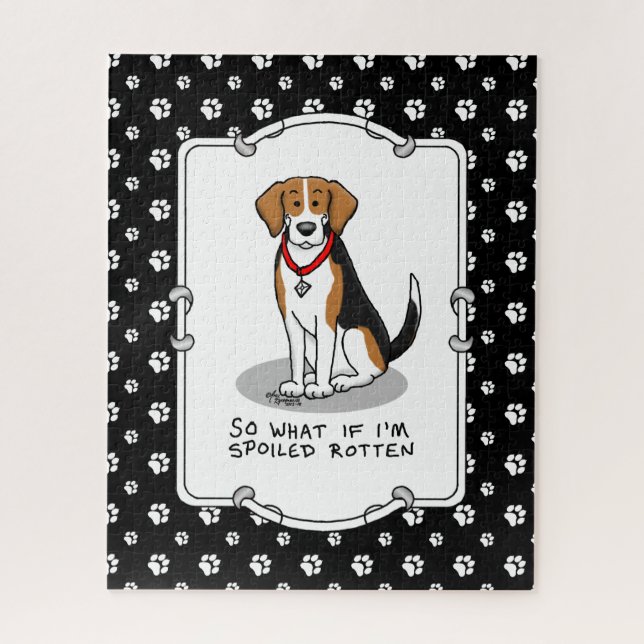 Spoiled Rotten Beagle (Trikolon 3) Hund Funny (Vertikal)