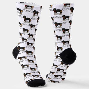 Spoiled Rotten Dackel (S schwarz & tan) Niedlicher Socken