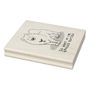 Spoiled Rotten Samoyed Hund Niedliche Höhenlage Fu Gummistempel