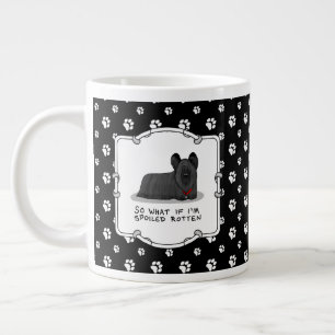 Spoiled Rotten Skye Terrier Dog (schwarz) Niedlich Jumbo-Tasse