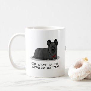 Spoiled Rotten Skye Terrier Dog (schwarz) Niedlich Kaffeetasse