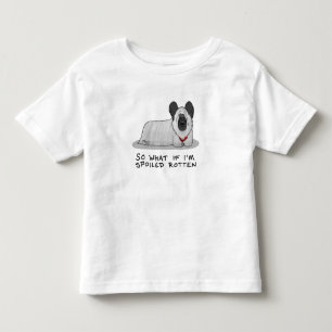Spoiled Rotten Skye Terrier Dog (silber) Niedliche Kleinkind T-shirt