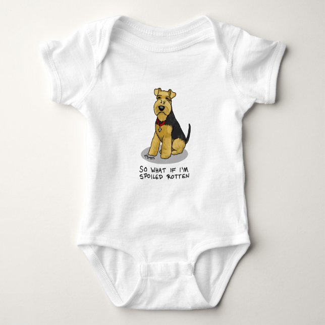 Spoiled Rotten Welsh Terrier Dog - Niedlich Baby Strampler (Vorderseite)