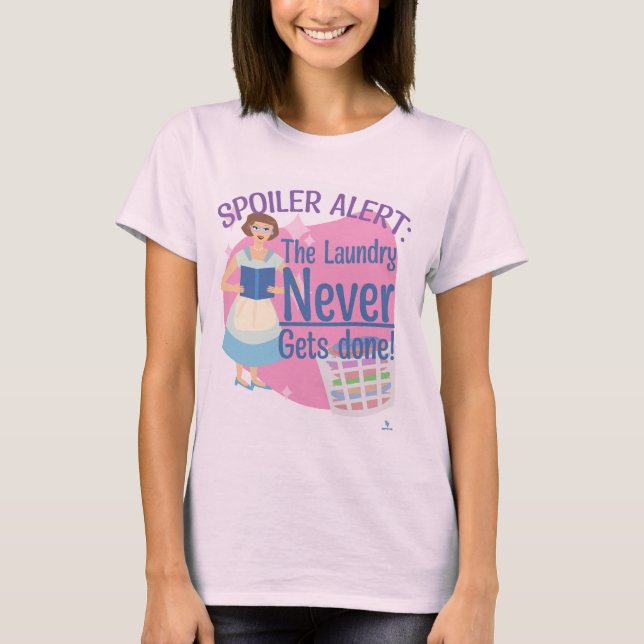 Spoiler hat noch nie die Hausfrau gelesen T-Shirt (Vorderseite)
