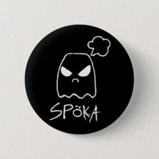 Spöka Schwarzes Button