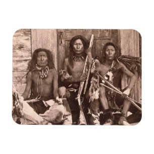 Spokane-Amerikanische Ureinwohner, 1861 (b/w-Foto) Magnet