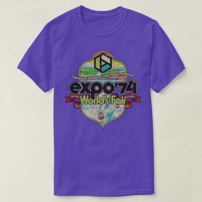 Spokane Expo 74 World Fair Wappen 1974 T-Shirt (Design vorne)