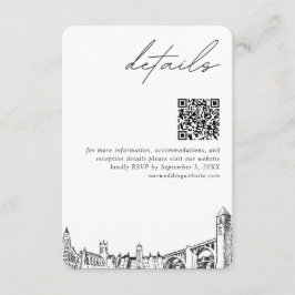 Spokane Hochzeit Moderne Details QR Code Begleitkarte