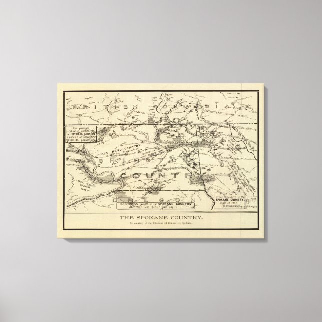 Spokane Land Leinwanddruck (Vorderseite)