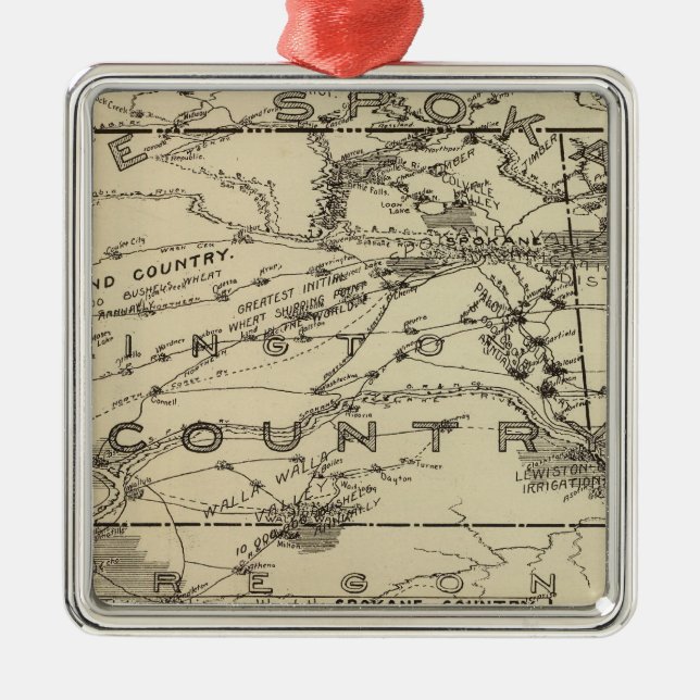 Spokane Ornament Aus Metall (Vorne)