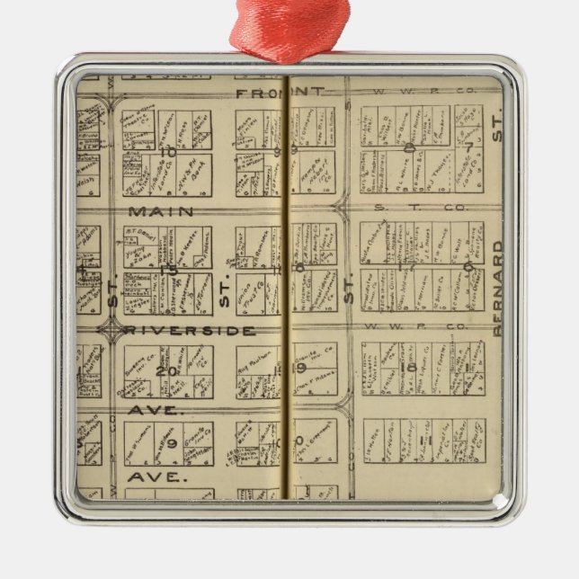 Spokane Ornament Aus Metall (Vorne)