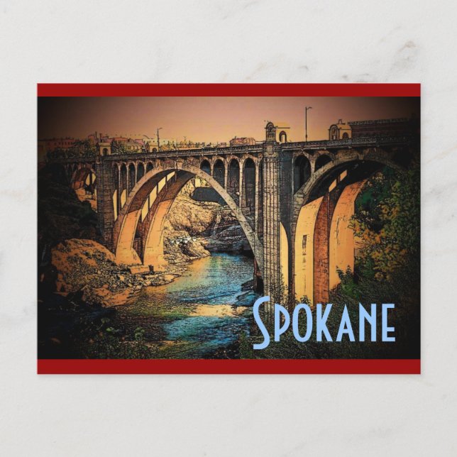 Spokane Postkarte (Vorderseite)