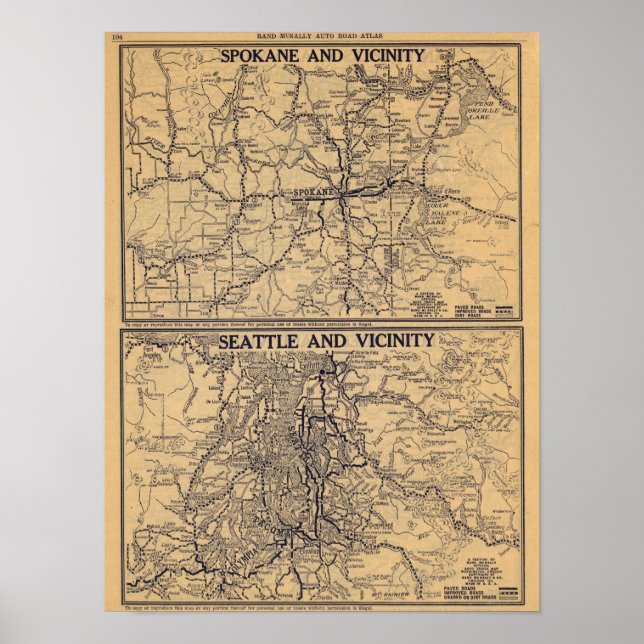 Spokane, Seattle Poster (Vorne)