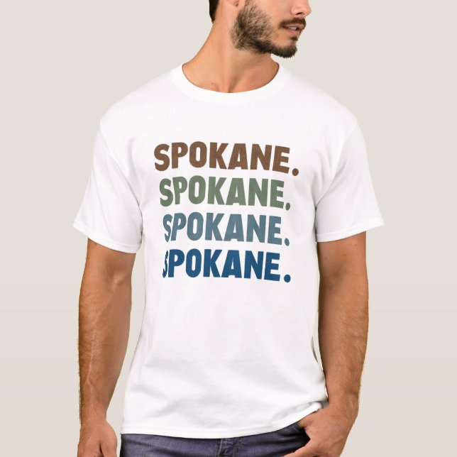 Spokane, Staat Washington T-Shirt (Vorderseite)