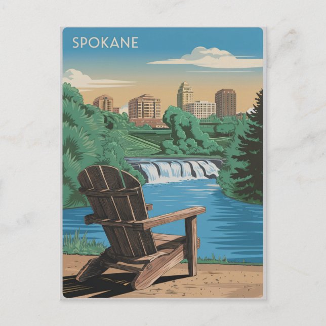Spokane Vintage Postkarte (Vorderseite)