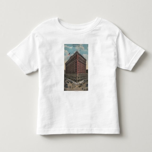 Spokane, WA - Ansicht von Davenport-Hotel Kleinkind T-shirt (Vorderseite)