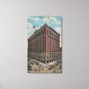 Spokane, WA - Ansicht von Davenport-Hotel Leinwanddruck