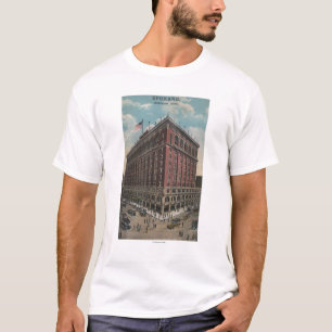 Spokane, WA - Ansicht von Davenport-Hotel T-Shirt