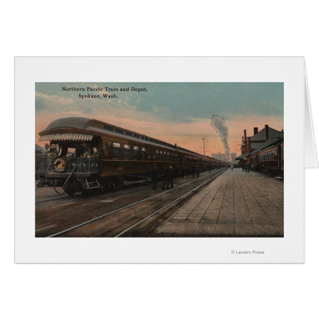Spokane, WA - Aussicht auf den Nordpazifik-Zug und (Vorderseite (Horizontal))