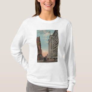 Spokane, WA - im Stadtzentrum gelegene Ansicht mit T-Shirt