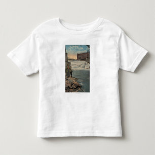 Spokane, WA - Paar-Fischen auf niedrigeren Fällen Kleinkind T-shirt