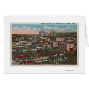 Spokane, WA - Skyline Sicht auf die Innenstadt