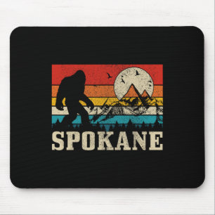 Spokane Washington Bigfoot Vintage Bergjäger Mousepad