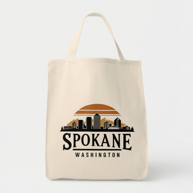 Spokane Washington DC Skyline Tragetasche (Vorne)