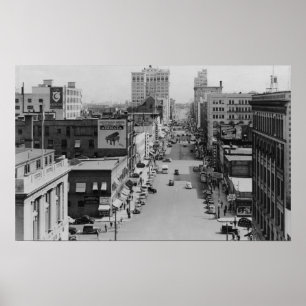 Spokane, Washington - Flussufer-Allee Poster