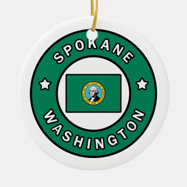 Spokane Washington Keramik Ornament (Vorne)