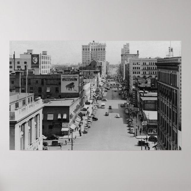 Spokane, Washington - Riverside Avenue Poster (Vorne)