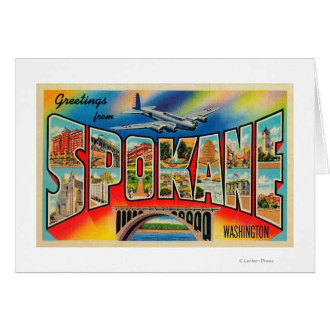 Spokane, Washington - Scènes de grandes lettres 3 (Devant horizontal)