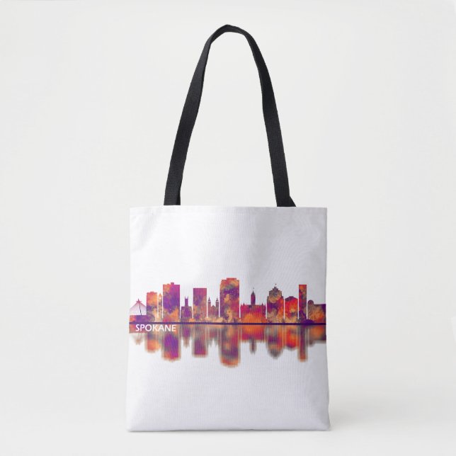 Spokane Washington Skyline Tasche (Vorderseite)