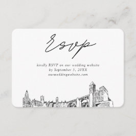 Spokane Wedding Minimalistisch Sketch UAWG Begleitkarte